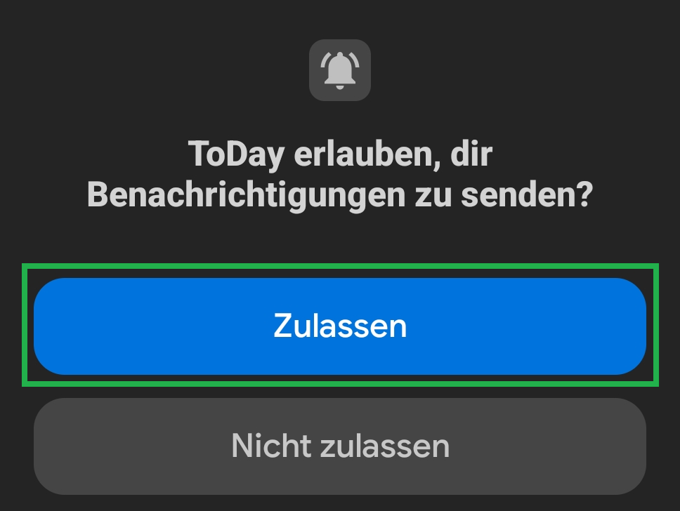 Benachrichtigungen zulassen